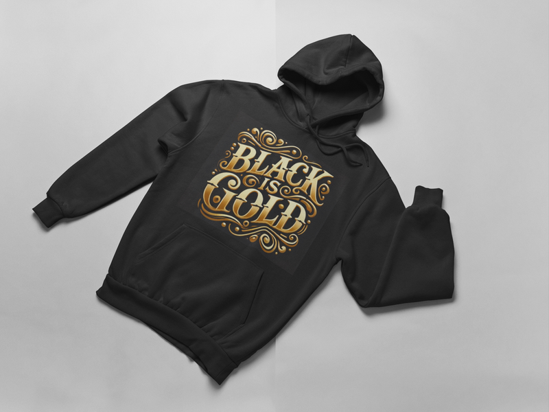 ToTheMost... &quot;Black Is Gold&quot; Pullover Hoodie