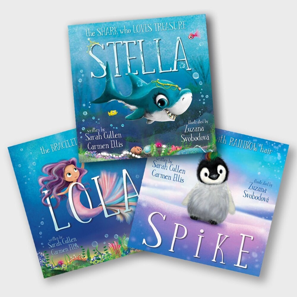 HARPER, LOLA, NORI, OLLIE, RORY, SHELDON, SNOWY, SPIKE & STELLA  (3 Pack Hard Cover Set)