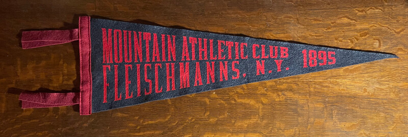 M.A.C. Fleischmanns, N.Y. 1895 Wool Pennant - Navy/Scarlet