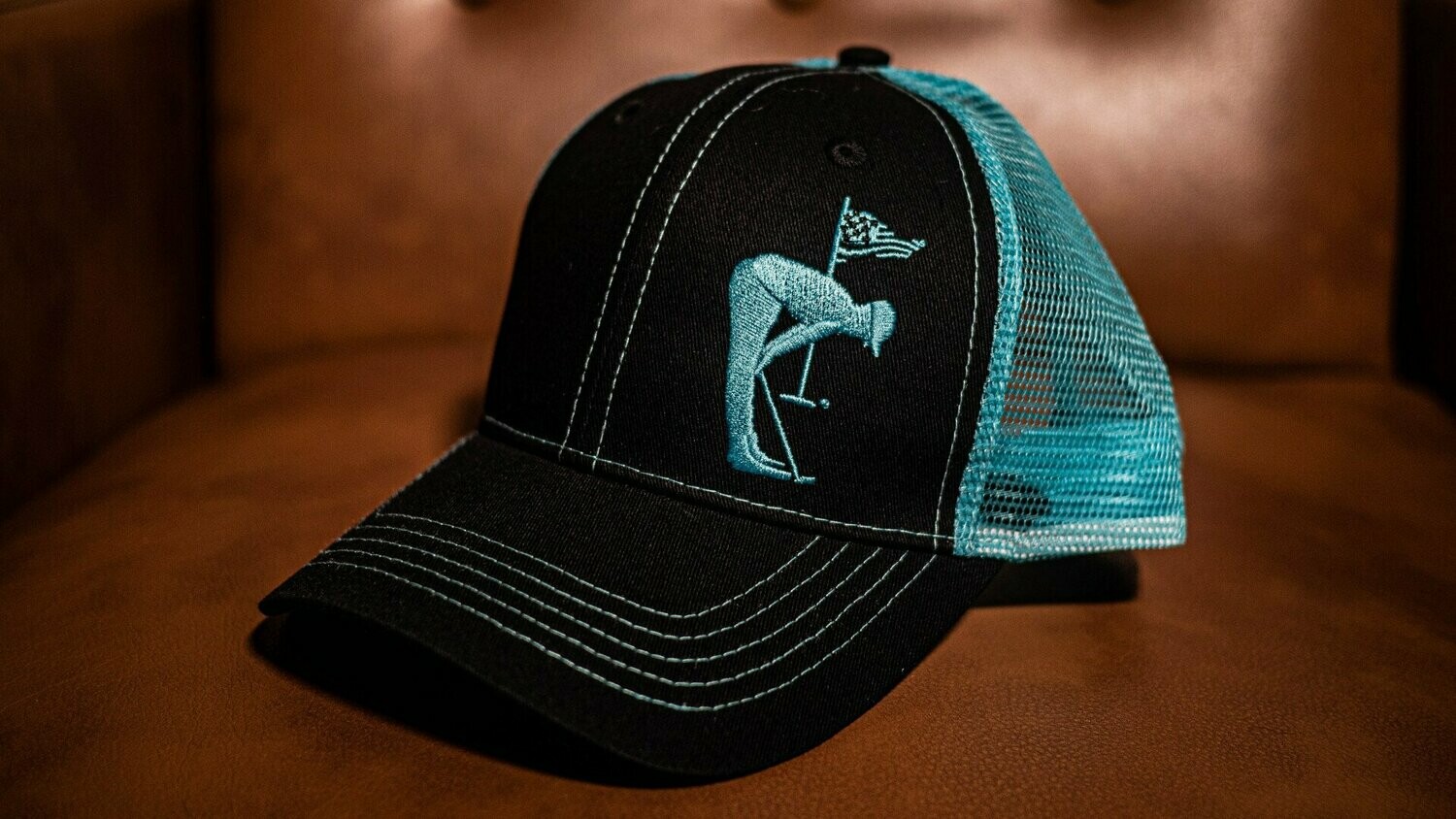 Black/Blue Trucker Missed