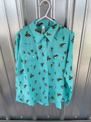 Cowboy Cactus Girls Shirt 