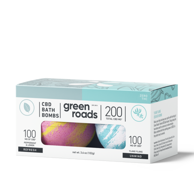 CBD Bath Bomb Duo - REFRESH & UNWIND - 200mg CBD Bath Bomb Duo - REFRESH & UNWIND - 200mg