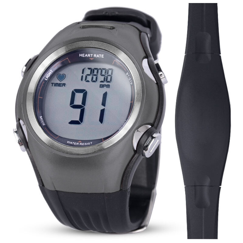 Volkano Active chest strap heart rate monitor with wristwatch
