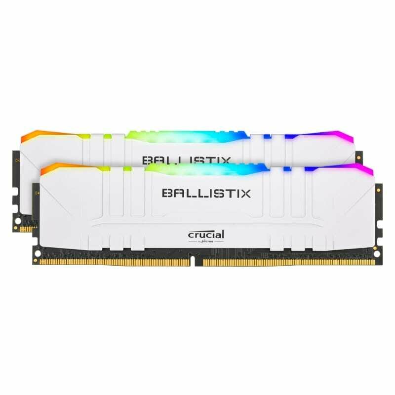 Ballistix 16GBKit (2x8GB) DDR4 3200MHz Desktop Gaming Memory - White