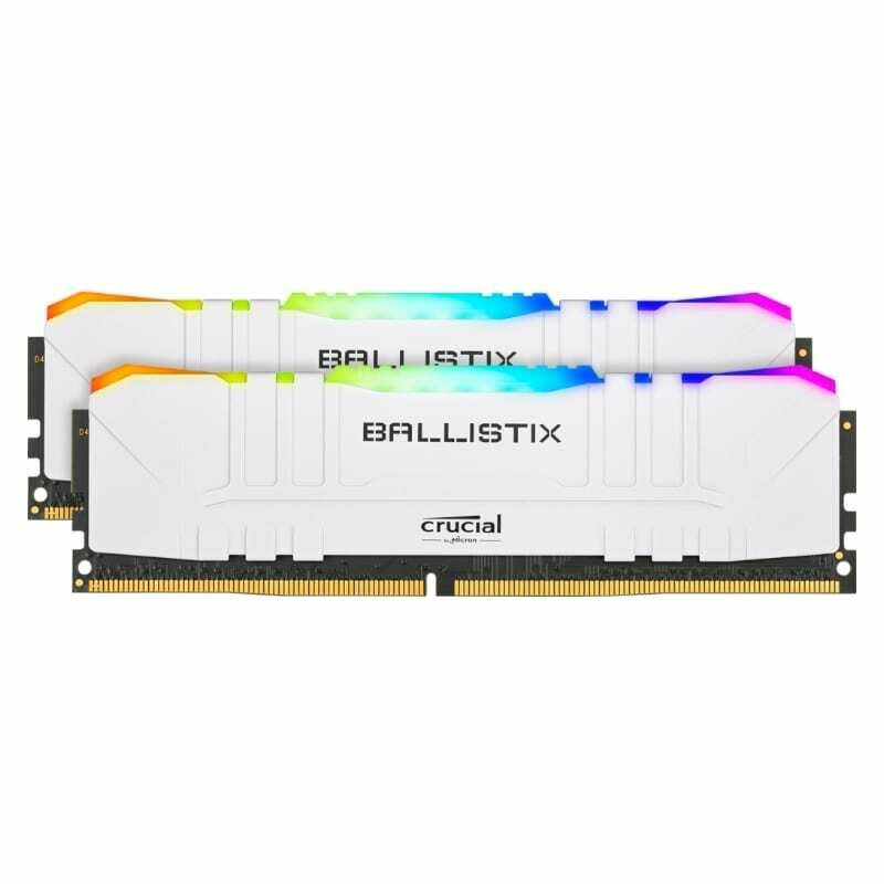 Ballistix RGB 32GBKit (2x16GB) DDR4 3200MHz Desktop Gaming Memory - White