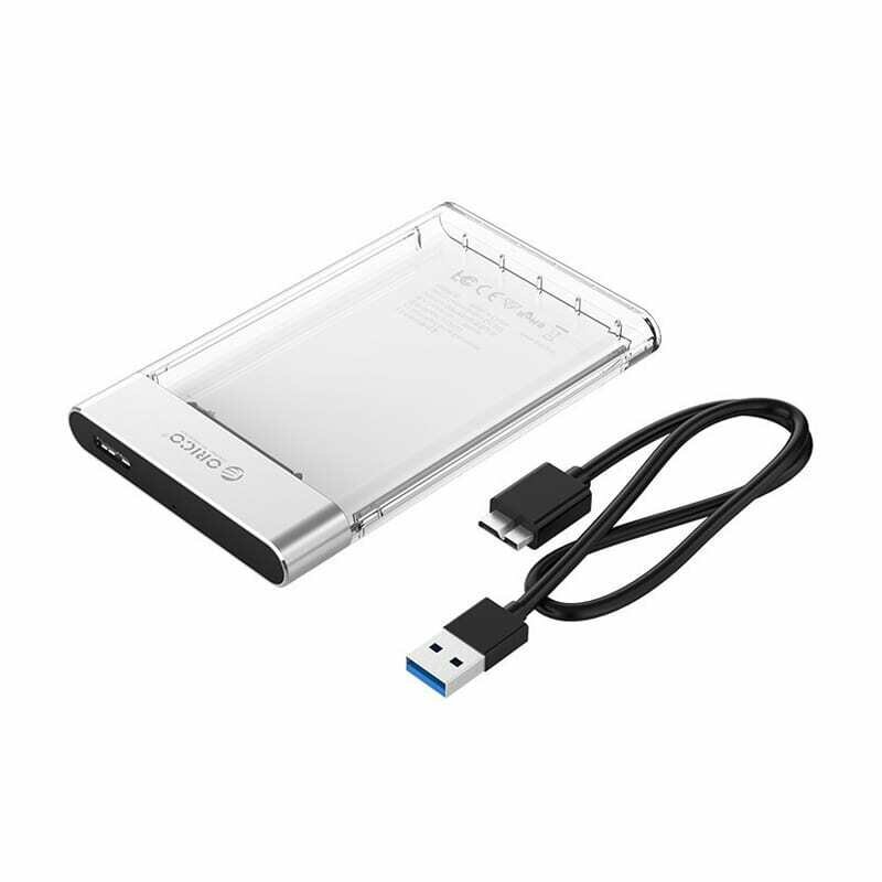 Orico 2.5 USB3.0 HDD Enclosure Micro USB 3.0 - Transparen