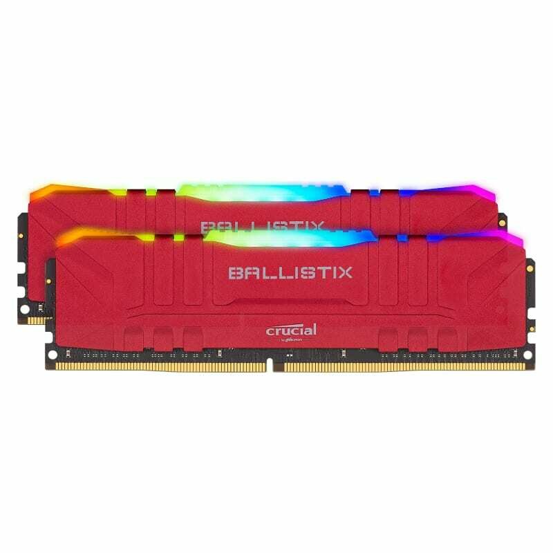 Ballistix RGB 64GBKit (2x32GB) DDR4 3200MHz Desktop Gaming Memory - Red