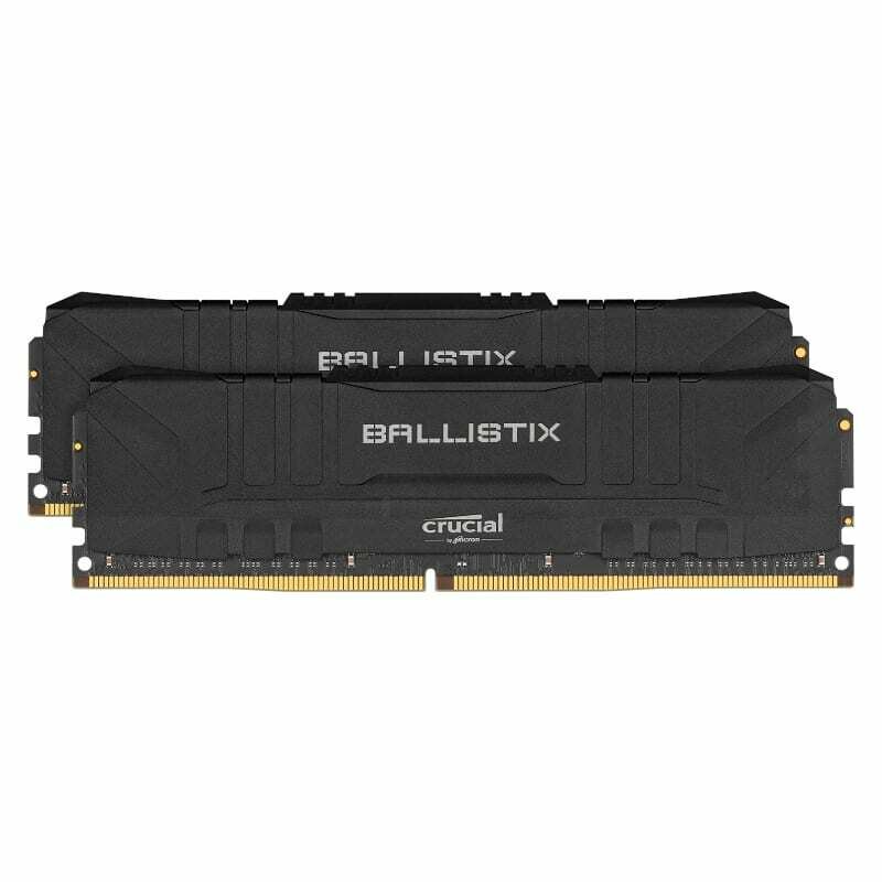 Ballistix 16GB Kit (2x8GB) DDR4 3200MHz Desktop Gaming Memory - Black