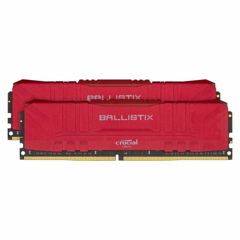 Ballistix 32GB Kit (2x16GB) DDR4 3200MHz Desktop Gaming Memory - Red
