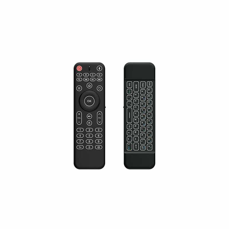 Rii 2in1 Dual-Sided QWERTY,AirMouse Wireless Remote - Black