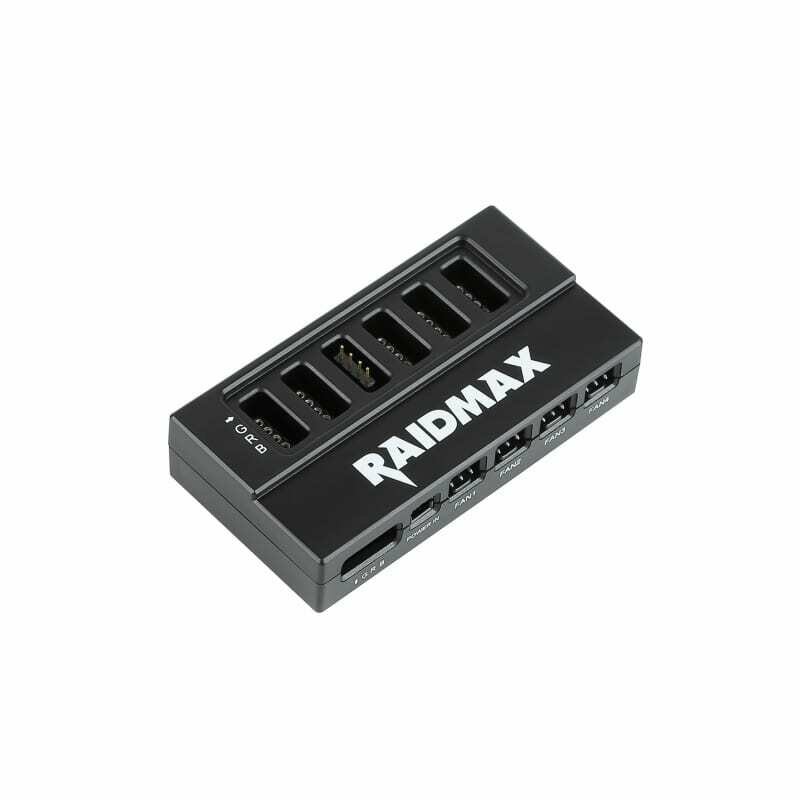 Raidmax Addressable RGB LED and Fan Speed Control Hub (4 x 3 Pin Ports,6 x 4 Pin Ports,1 x 4 Pin Motherboard Connector Compatible with: Fusion 2.0/Mystic Light Sync/Aura Sync)
