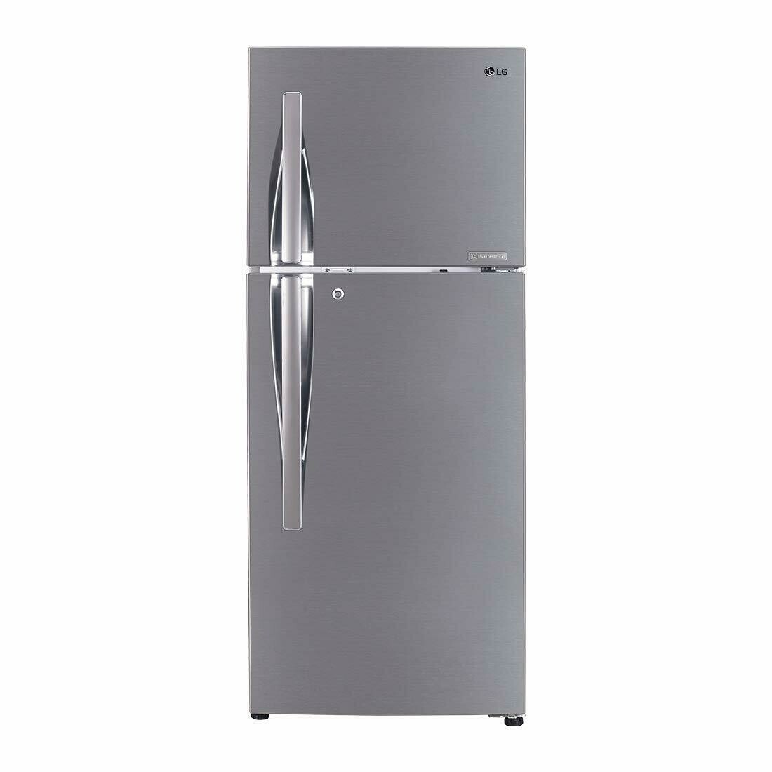 LG 260 L 2 Star Smart Inverter Frost-Free Double-Door Refrigerator (GL-T292RPZY, Shiny Steel, Convertible)