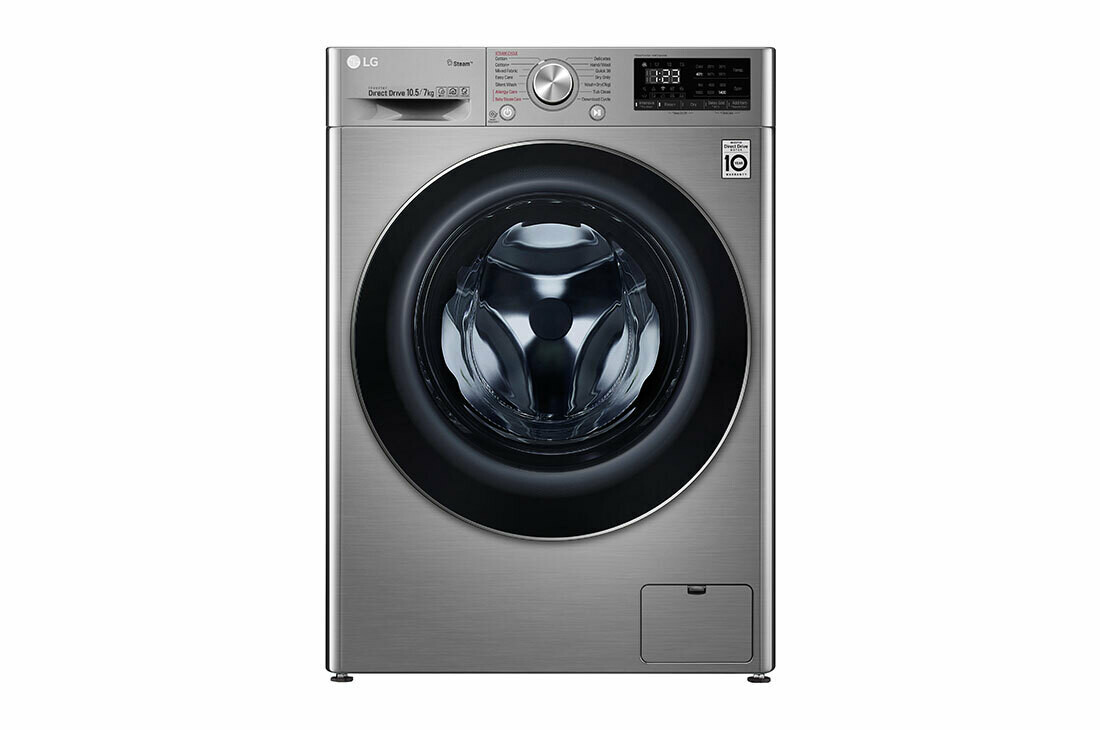 LG 10.5Kg/7.0Kg, AI Direct Drive™ Washer Dryer with Steam™, ThinQ™