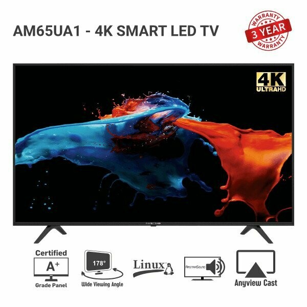 Amstrad 4K UHD Smart LED TV  55" (AM55UA1)
