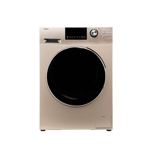 Haier 7.5 kg Fully-Automatic Front Loading Washing Machine (HW75-BD12756NZP, Golden)