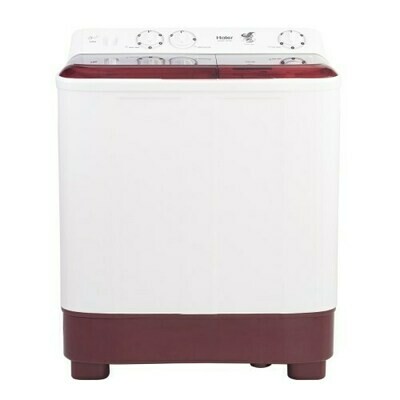 Haier 6.5 Kg Semi-Automatic Top Loading Washing Machine (HTW65-1187BT, Burgundy)