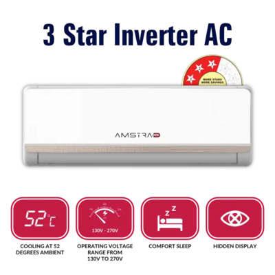 Amstrad 3 Star 1 Ton Energy Saving Inverter Air Conditioner