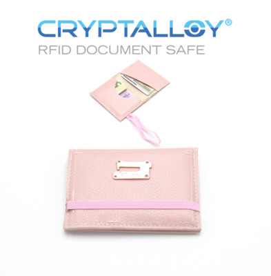 Kartenetui mit RFID Schutz Rosa