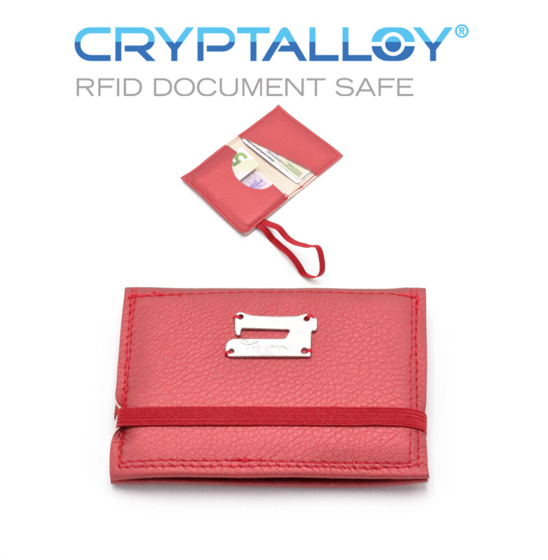 Card Case Leatherette Card Case Leatherette "Red" with RFID / NFC Protection