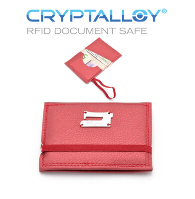 Kartenetui mit RFID Schutz Rot