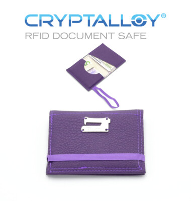 Kartenetui mit RFID Schutz Violett