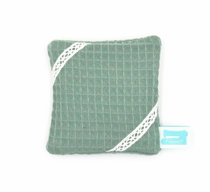 Hand Warmer / Cold Pack Waffle Piqué Dusty Mint With Lace Hand Warmer / Cold Pack Waffle Piqué Dusty Mint With Lace