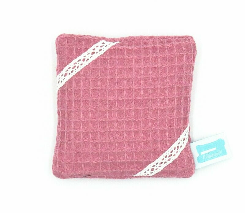 Hand Warmer / Cold Pack Waffle Piqué Pink With Lace Hand Warmer / Cold Pack Waffle Piqué Pink With Lace