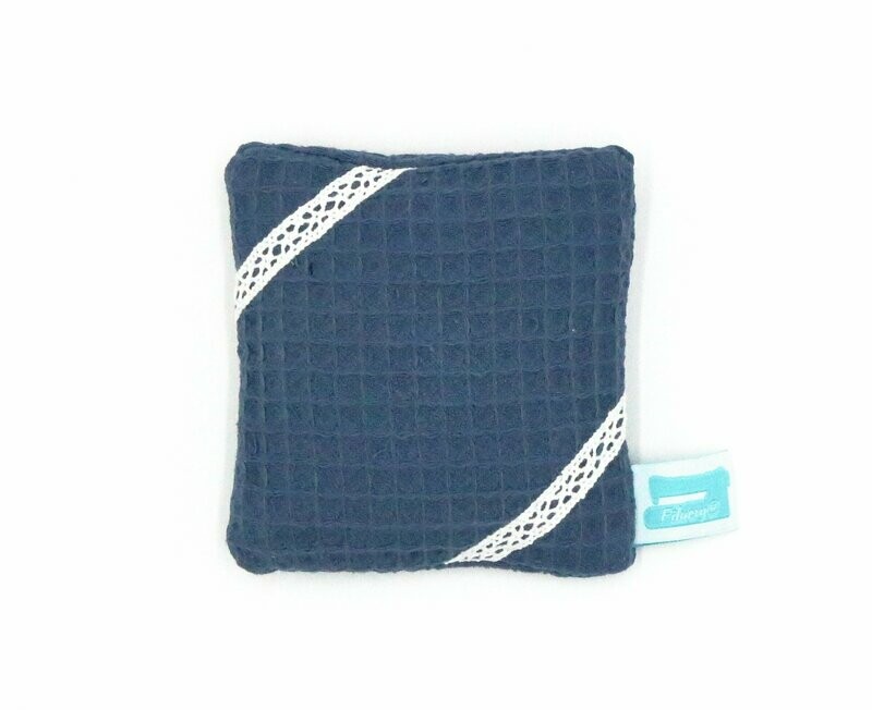 Hand Warmer / Cold Pack Waffle Piqué Blue With Lace Hand Warmer / Cold Pack Waffle Piqué Blue With Lace
