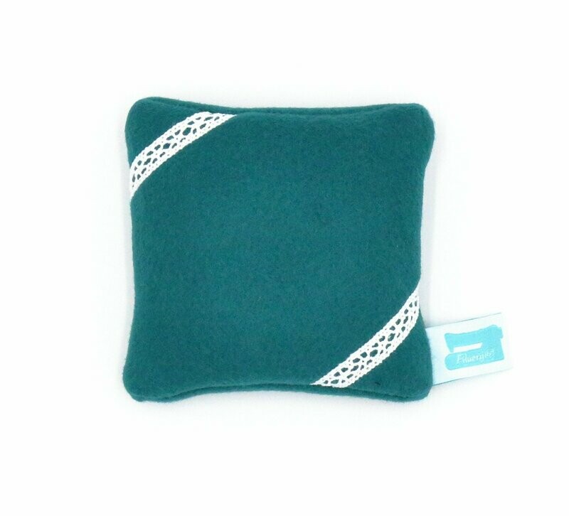 Hand Warmer / Cold Pack Fleece Petrol with Lace Hand Warmer / Cold Pack Fleece Petrol with Lace