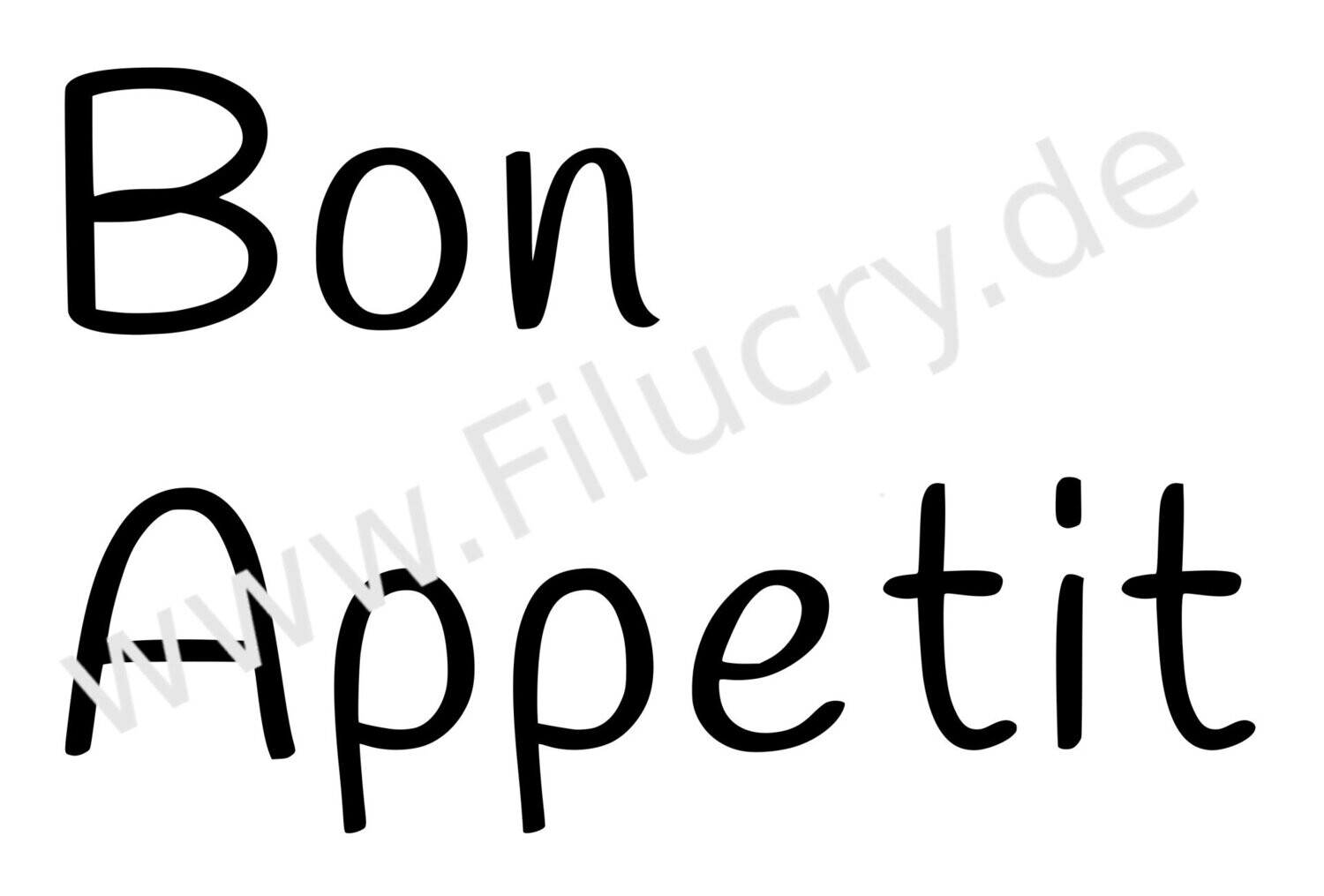 "Bon Appetit" Plotterdatei, Digitaler Download, SVG / EPS / JPG / PNG / PDF