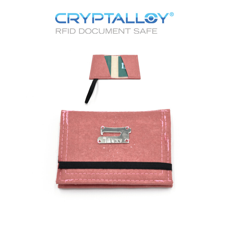 Card Case "Piñatex old pink" with RFID / NFC Protection