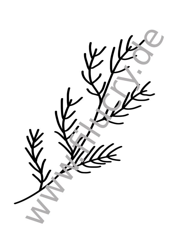 "Tannenzweig" Plotterdatei, Digitaler Download, SVG / EPS / JPG / PNG / PDF