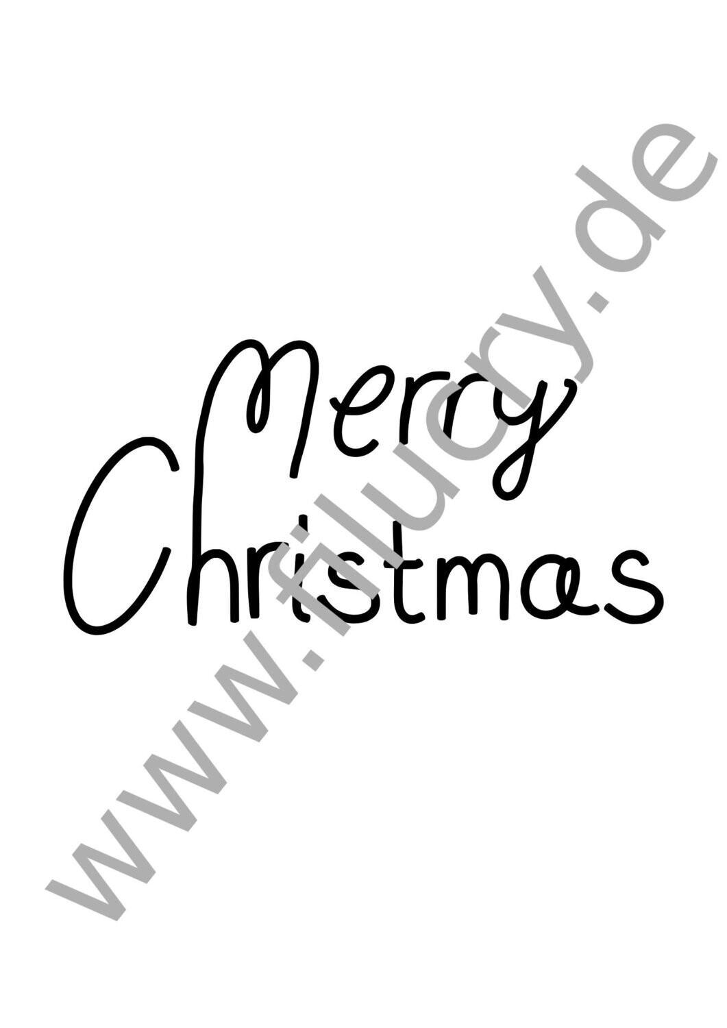 "Merry Christmas Schriftzug" Plotterdatei, Digitaler Download, SVG / EPS / JPG / PNG / PDF