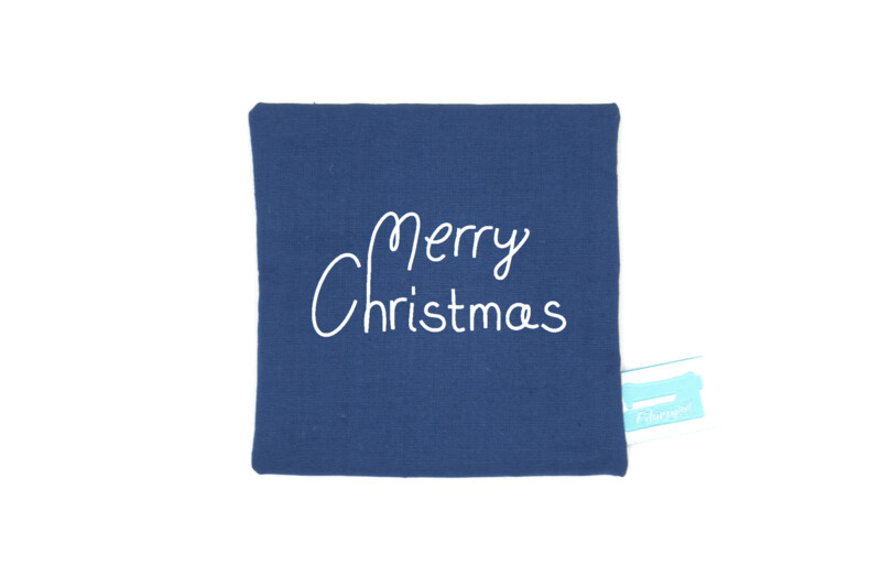 Case Darkblue "Merry Christmas" for Hand Warmer / Ice Pack