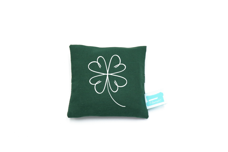 Hand Warmer / Cold Pack dark green "Lucky Clover"