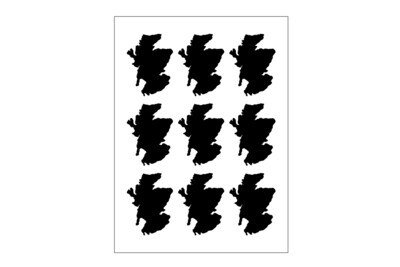 Stickerbogen Länderumriss Schottland
