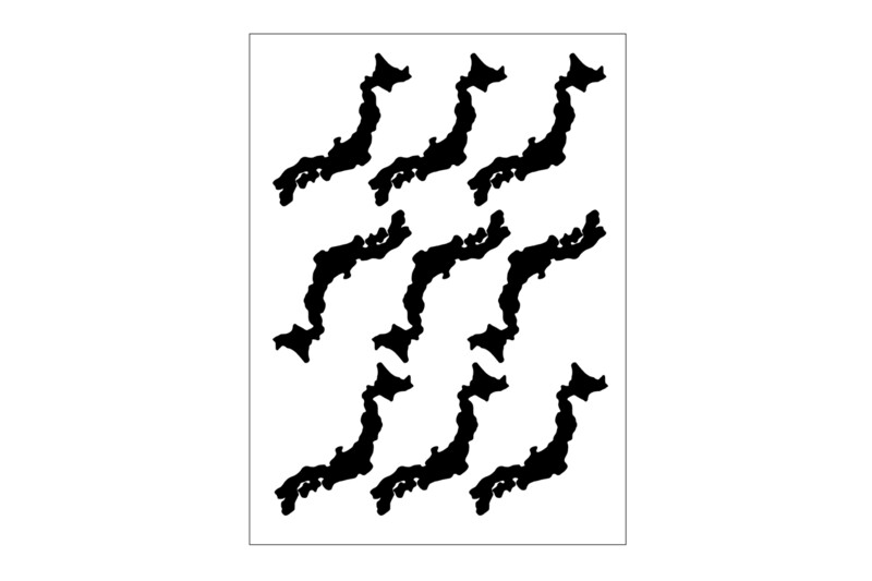 Sticker Sheet Country Outline Japan Sticker Sheet Country Outline Japan