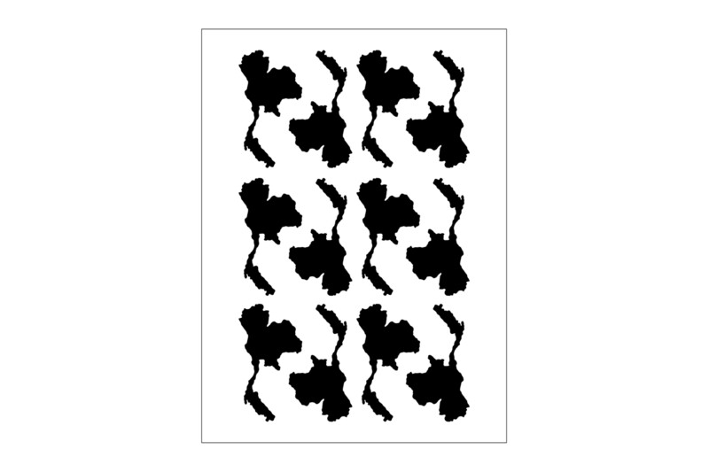 Sticker Sheet Country Outline Thailand Sticker Sheet Country Outline Thailand