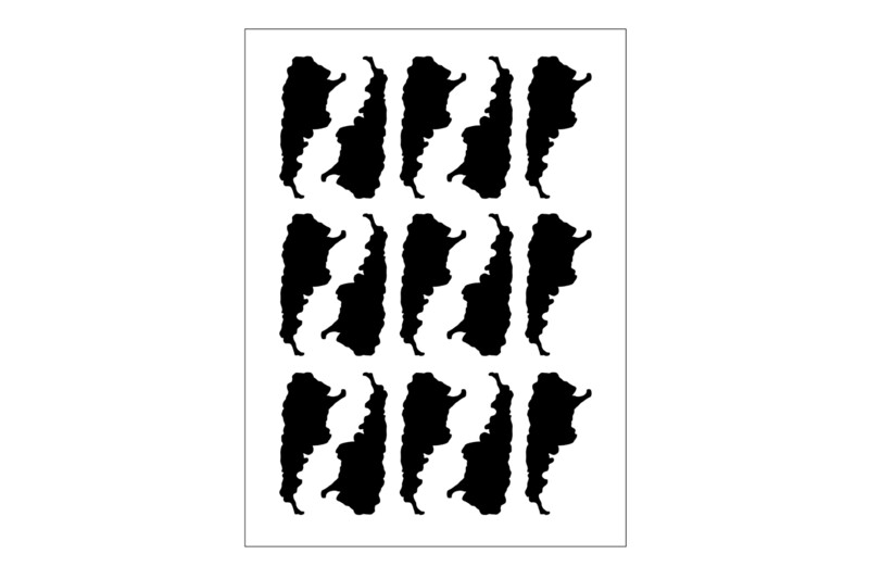 Sticker Sheet Country Outline Argentina Sticker Sheet Country Outline Argentina
