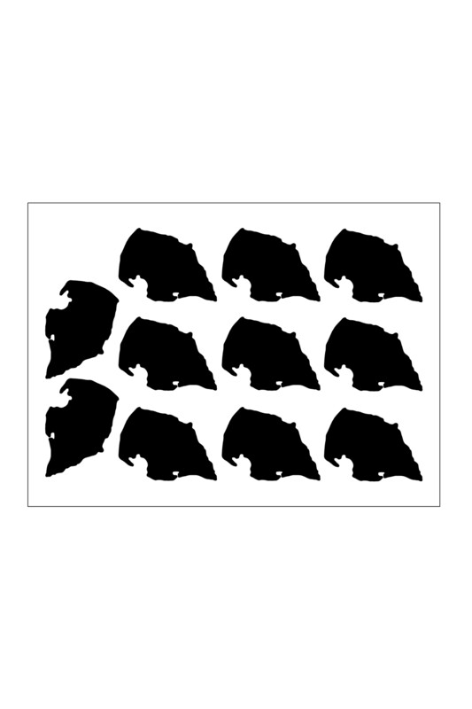 Sticker Sheet Island Outline Fehmarn Sticker Sheet Island Outline Fehmarn