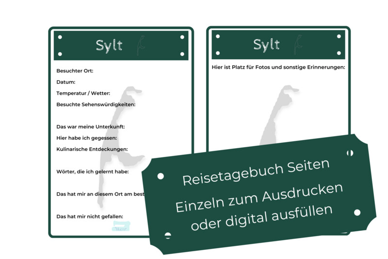 Sylt Travel Diary PDF Pages Sylt Travel Diary PDF Pages