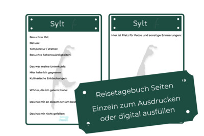 Sylt Reisetagebuch PDF Seiten