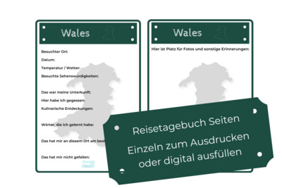 Wales Reisetagebuch PDF Seiten