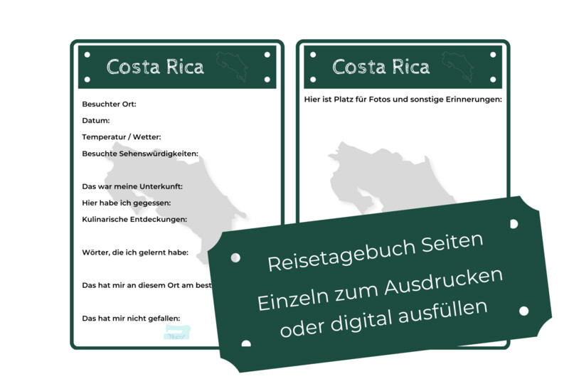 Costa Rica Travel Diary PDF Pages Costa Rica Travel Diary PDF Pages