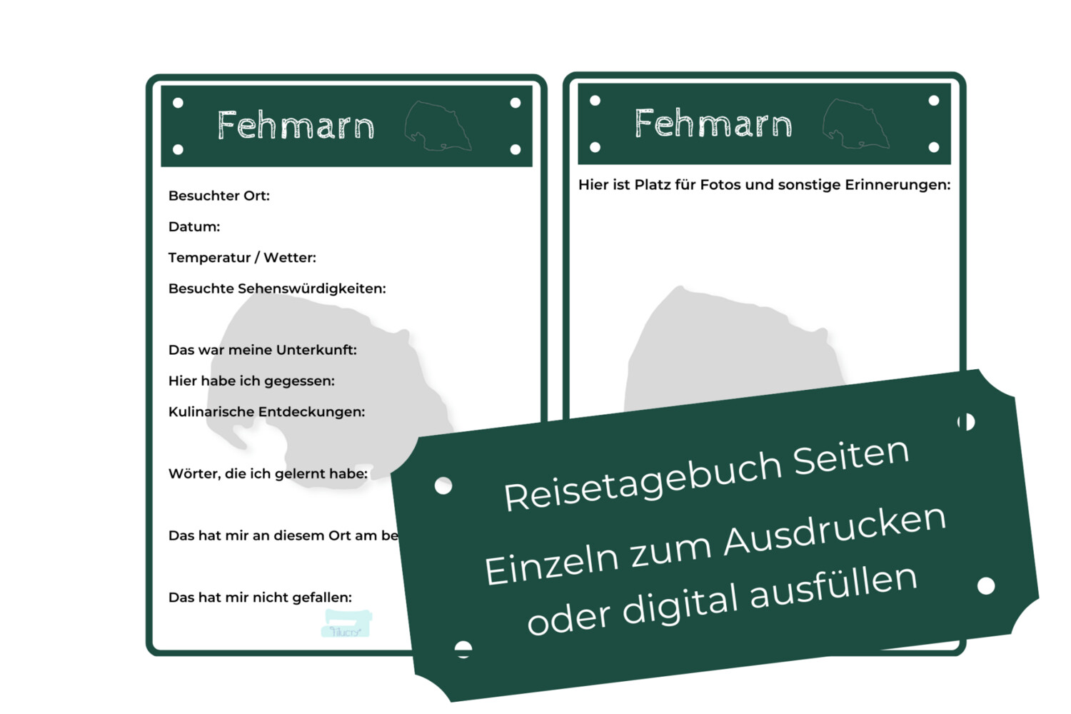 Fehmarn Reisetagebuch PDF Seiten