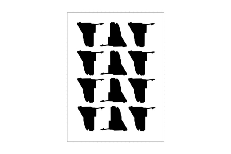 Sticker Sheet Country Outline Namibia Sticker Sheet Country Outline Namibia