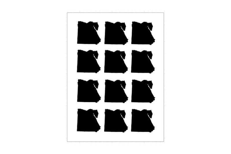 Sticker Sheet Country Outline Egypt Sticker Sheet Country Outline Egypt