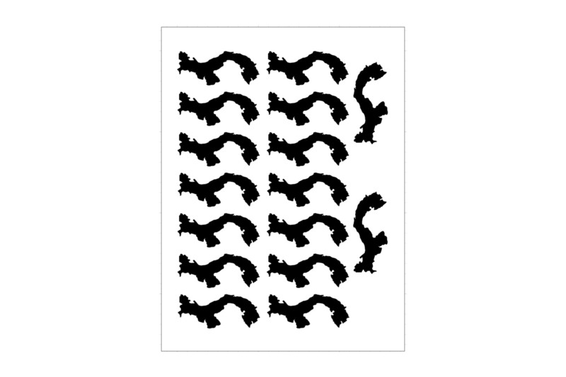 Sticker Sheet Country Outline Panama Sticker Sheet Country Outline Panama