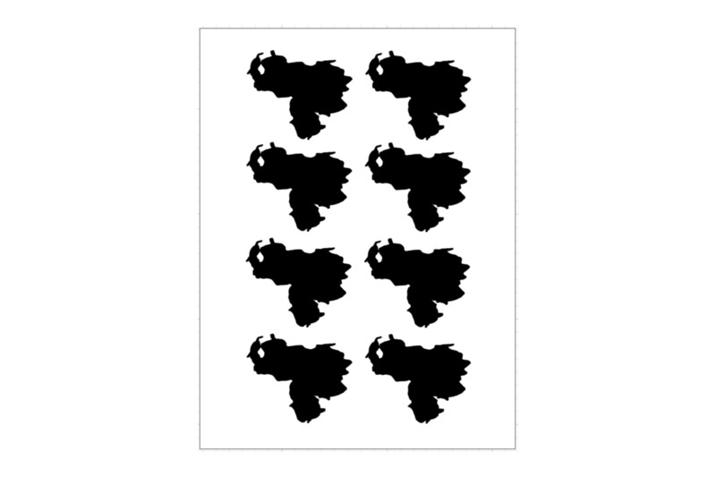Sticker Sheet Country Outline Venezuela Sticker Sheet Country Outline Venezuela
