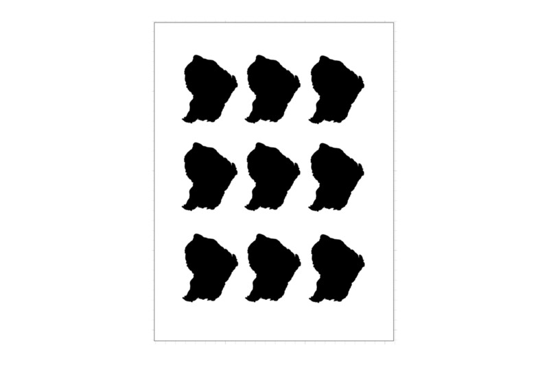 Sticker Sheet Country Outline French Guiana